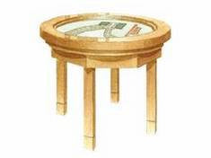 Affordable Plot Table - 48" dia. Round Top-Square Legs
