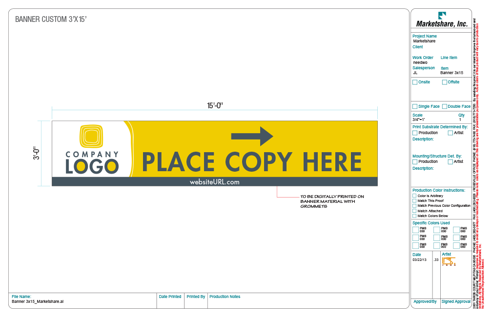 3'x15' Custom Banners
