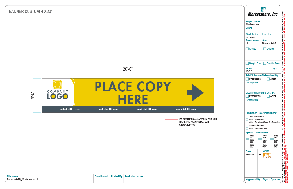 Custom Banner and Size