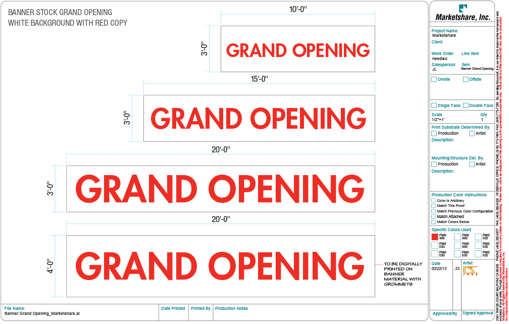 Grand Opening Stock Banners