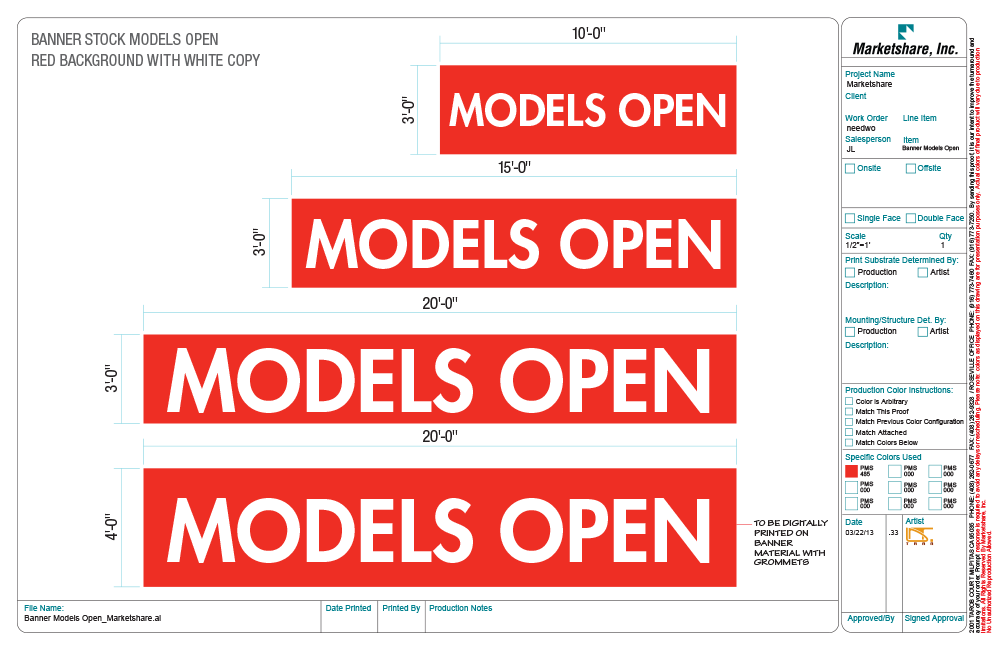Models Open Stock Banners