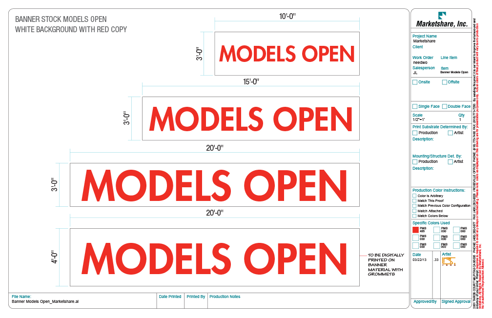 Models Open Stock Banners