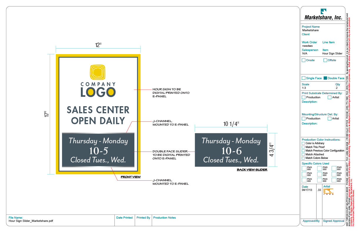 Custom Sales Office Hour-Sign-Slider_by www.MarketlineOnline.com