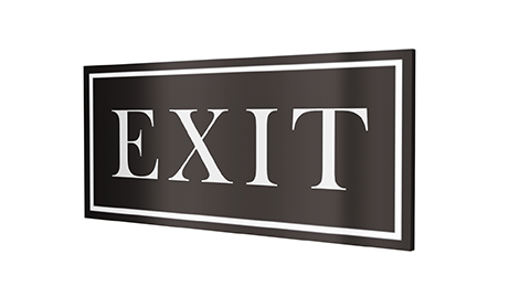 Exit Plaques 6" x 12"
