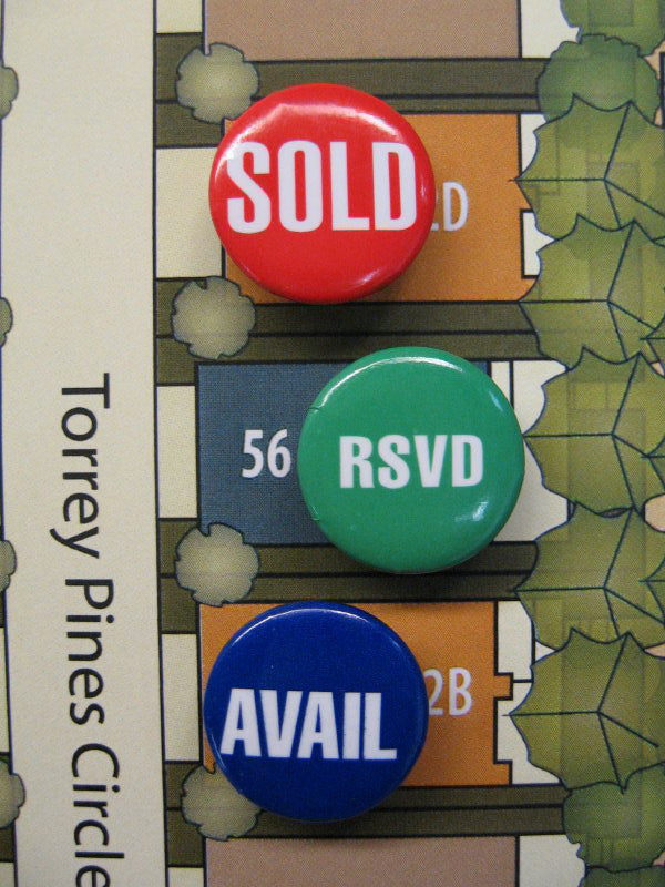 Green Reserved Metal Button 5/8"