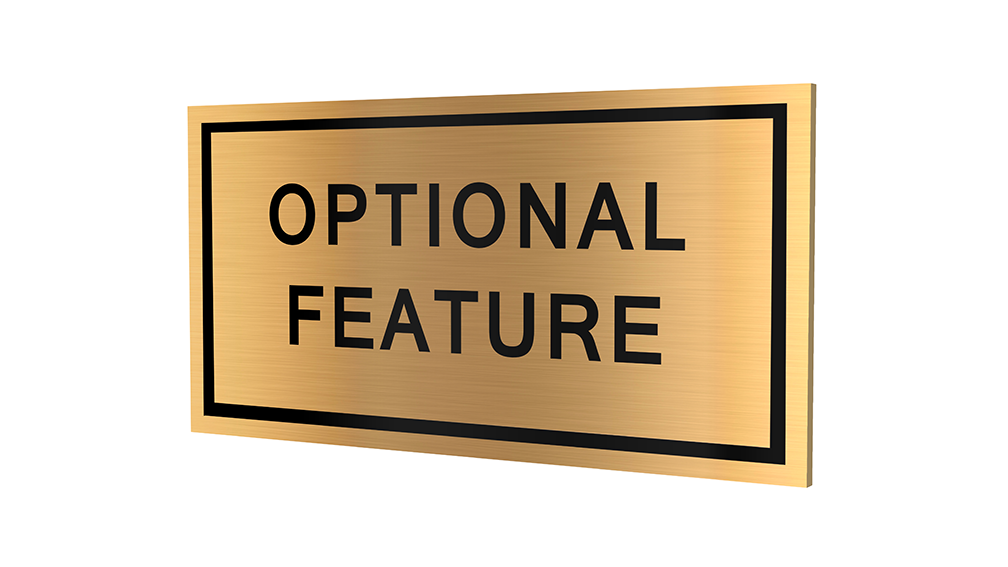 Stock Optional Feature Plaques-PKG of 12, 50