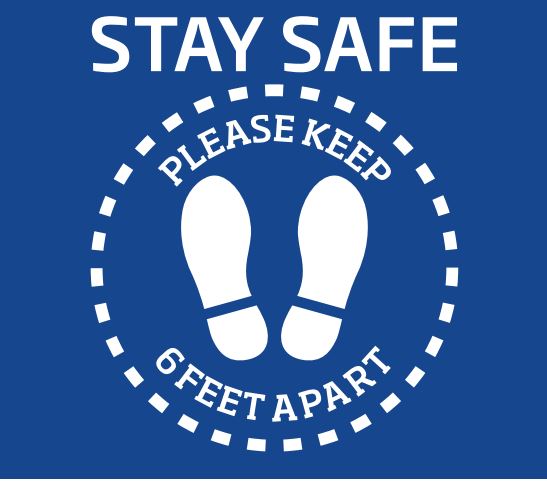 COVID Stay Safe Floor Decals