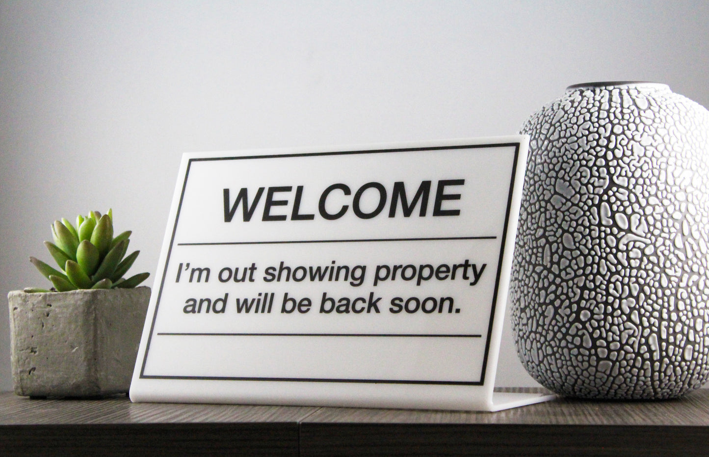 Welcome Plaque for Sales Centers