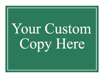 Custom Copy Information Plaques