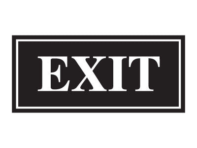Exit Plaques 6" x 12"