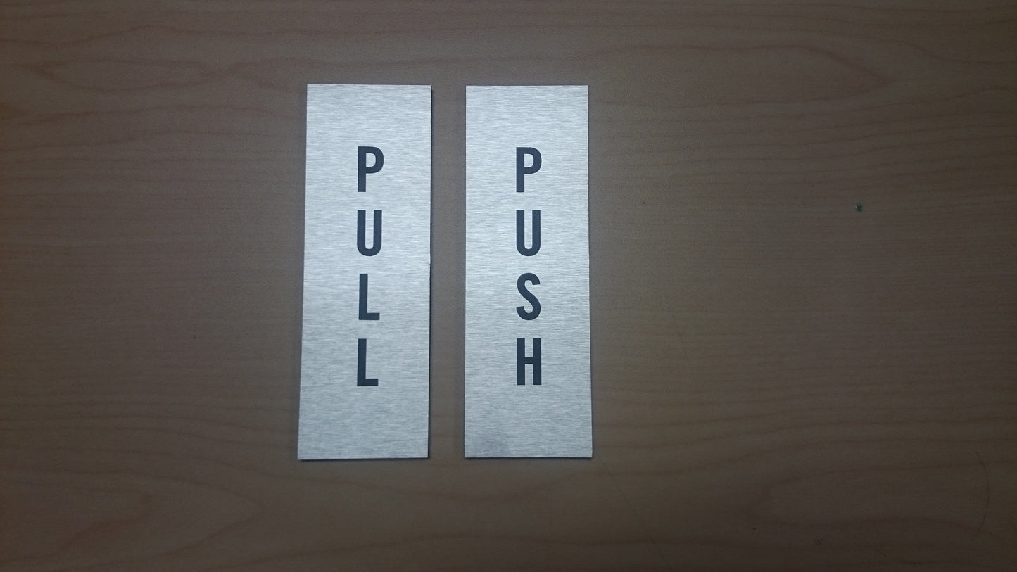 PUSH/PULL Plaque Set for Doors