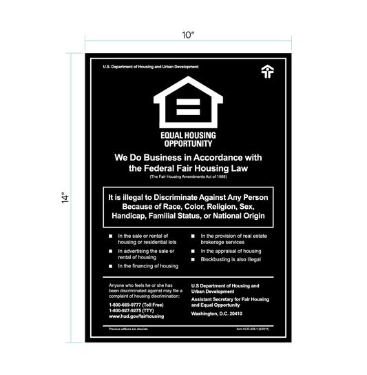 HUD Compliance Plaques