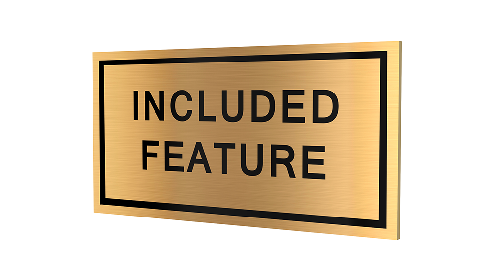 Stock Included Feature Plaques-PKG of 12, 50