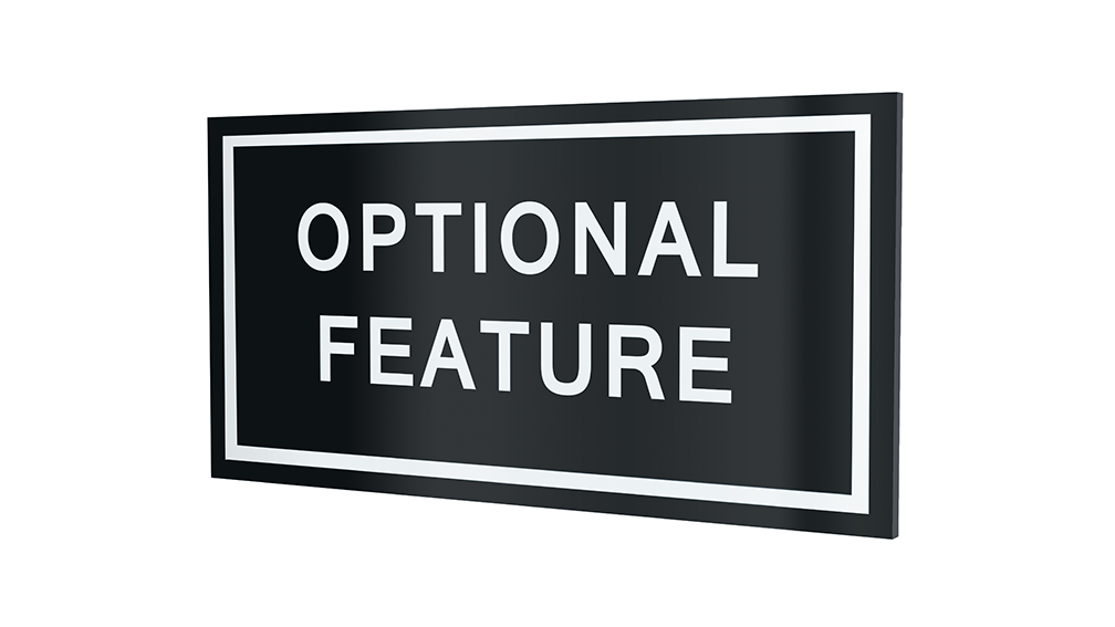 Stock Optional Feature Plaques-PKG of 12, 50