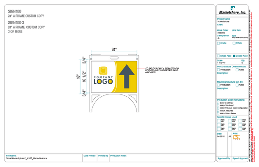 SMALL Custom Copy A-board