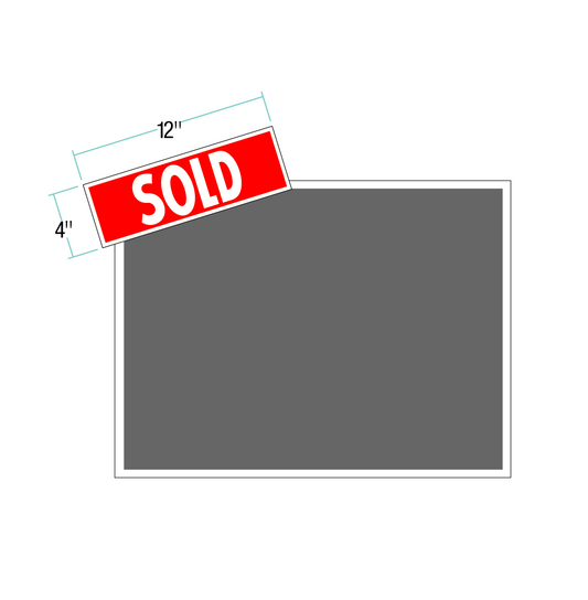 Sold Snipe Sign - 4" x 12"