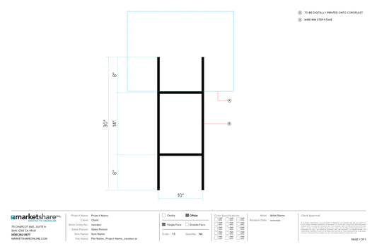 Wire Rim Step Stakes - Box of 25