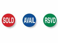 5/8" Stickers Combo Pack -  sold stickers, reserved sticker and available stickers